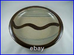 £100 OFF! Bernard Leach Studio Pottery St. Ives Large Abstract Platter Impressed