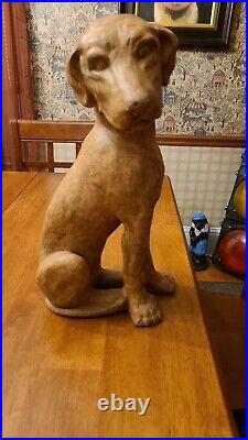 16 Art Studio pottery dog figurine 1995 sitting dog animal