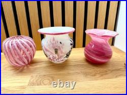 16 Various Mid 20th Century art studio glass vases inc MDINA Job lot