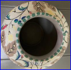 1920s Carter Stabler Adams 21cm Vase Hand Painted ZW Stylised Flower Design