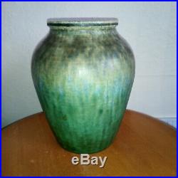 1932 Art Deco William Howson Taylor Signed Ruskin Studio Art Pottery Green Vase