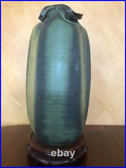 1960s Monumental Andrew Bergloff Expressionist Studio Pottery Floor Vase