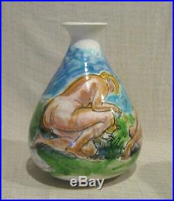1968 Francis McCarthy 8 1/2 Vase with Nudes