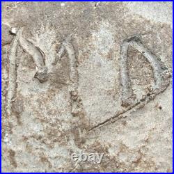 1970s Studio Pottery Vase Signed MD Textured Earth-Tone Glaze