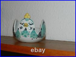 1979 Bjorn Wiinblad Danmark Own Studio Pottery Bird Candlestick Bowl