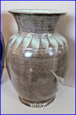 2. William Fishley Holland Studio Pottery Bird Design Studio Vases 2. William Fishley Holland Studio Pottery Bird Design Studio Vases