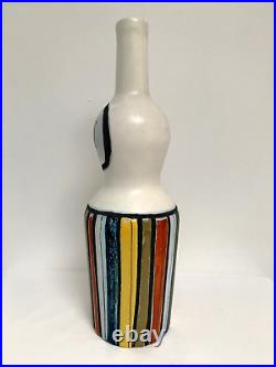 30.8cm Signed Roger Capron Vallauris Studio Pottery E6 Gin Bottle Vase