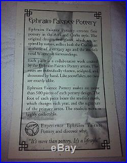 #311 Beautiful EPHRAIM Faience Pottery LADY SLIPPER VASE Retired