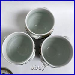 3 x Derek Emms Porcelain Celadon Studio Pottery Storage Herb Storage Jars Pots