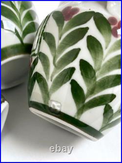 3 x Derek Emms Porcelain Celadon Studio Pottery Storage Herb Storage Jars Pots