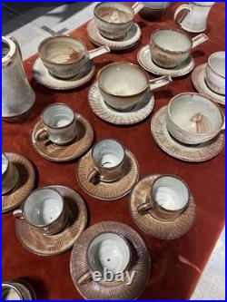 44 x Pieces of Creigiau Welsh Studio Pottery Tea\Coffee\Soup\Plates\Cups