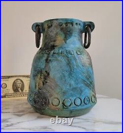 50s RAYMOR Italian Studio Pottery Vase-Alvino Bagni-Sea Garden-Bitossi Era