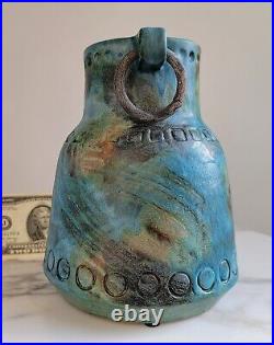50s RAYMOR Italian Studio Pottery Vase-Alvino Bagni-Sea Garden-Bitossi Era
