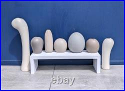 7 Vintage Studio Art Pottery Smooth Abstract Pebble Bud Vases West Germany Style 7 Vintage Studio Art Pottery Smooth Abstract Pebble Bud Vases West Germany Style