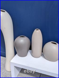 7 Vintage Studio Art Pottery Smooth Abstract Pebble Bud Vases West Germany Style 7 Vintage Studio Art Pottery Smooth Abstract Pebble Bud Vases West Germany Style
