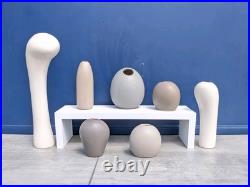 7 Vintage Studio Art Pottery Smooth Abstract Pebble Bud Vases West Germany Style 7 Vintage Studio Art Pottery Smooth Abstract Pebble Bud Vases West Germany Style