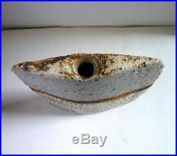 ALAN WALLWORK Large 14.5 Vintage Stoneware AXE HEAD VASE. 1960s