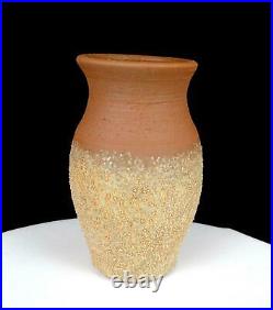 ANDERSON SIGNED STUDIO ART POTTERY Pi SIGN TEXTURED 6 VASE 2004