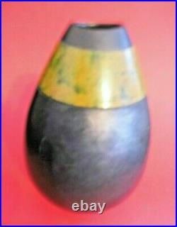 ANDREW HILL Studio Pottery Raku Vase 25 cm