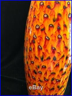 ANITA HARRIS Large 50 cm Fireball Vase, SIGNED Immaculate