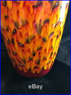 ANITA HARRIS Large 50 cm Fireball Vase, SIGNED Immaculate