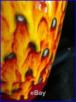 ANITA HARRIS Large 50 cm Fireball Vase, SIGNED Immaculate