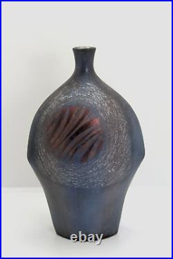 ANNE Ann JAMES British Studio Pottery Sculptural Raku Abstract Vase