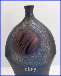 ANNE Ann JAMES British Studio Pottery Sculptural Raku Abstract Vase