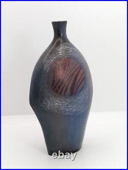 ANNE Ann JAMES British Studio Pottery Sculptural Raku Abstract Vase