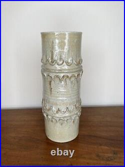 A Good & Large Decorative Studio Pottery Vase Signed AP 29.5cm