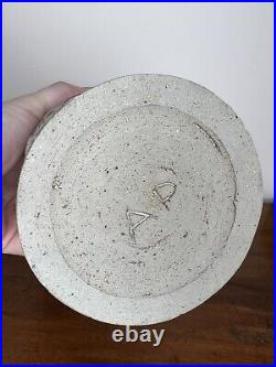 A Good & Large Decorative Studio Pottery Vase Signed AP 29.5cm