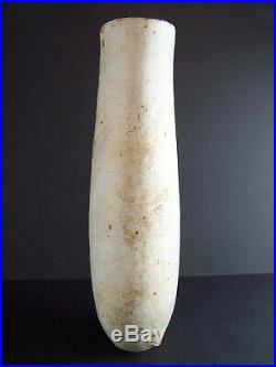A Huge Alan Wallwork Buff Vase 42cm Studio Pottery Marked as a Second