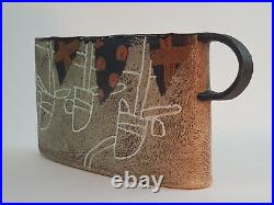 A John Maltby Stretched Cup Studio Pottery 28cm wide 15cm tall Perfect
