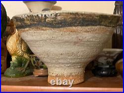 A LARGE Robin Welch Footed Bowl Studio Pottery -11 inch Diameter