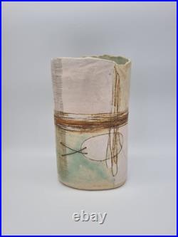 A Large Jayne Lucas Studio Pottery Vase With Wire Decoration, Torquil Gallery
