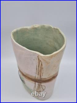 A Large Jayne Lucas Studio Pottery Vase With Wire Decoration, Torquil Gallery