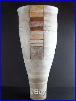A Large Robin Welch Tapered Vase 49cm Studio Pottery