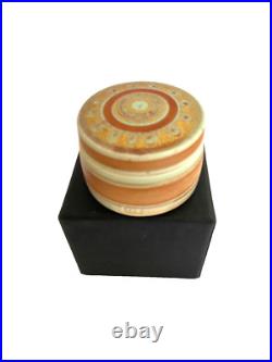A Mary Rich studio pottery box and lid
