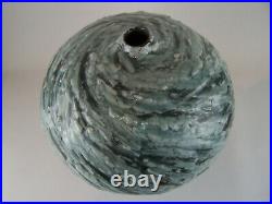 A Matthew Blakely Swollen Celadon Pod 25cm Studio Pottery circa 2010