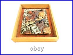 A ROBIN WELCH STUDIO POTTERY STONEWARE framed tile