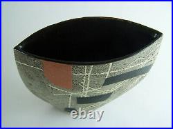 A Rare John Maltby 1993 Squeezed Bowl Studio Pottery 19.5cm tall Perfect