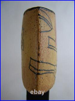 A Rare John Maltby Spade Vase Studio Pottery 8 inches tall