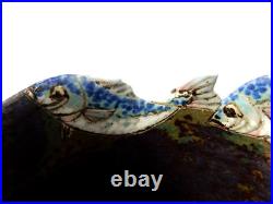 A Roger Cockram Ceramics Fish studio pottery vase studio pottery signed chip A Roger Cockram Ceramics Fish studio pottery vase studio pottery signed chip