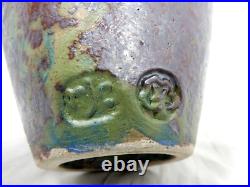 A Roger Cockram Ceramics Fish studio pottery vase studio pottery signed chip A Roger Cockram Ceramics Fish studio pottery vase studio pottery signed chip