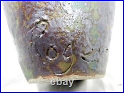 A Roger Cockram Ceramics Fish studio pottery vase studio pottery signed chip A Roger Cockram Ceramics Fish studio pottery vase studio pottery signed chip