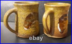 A Set Of 6 Studio Pottery Mugs From The Saltings Pottery Penrhyndeudraeth Wales