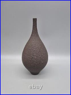 A Small Studio Pottery Vase / Vessel With Lava Glaze By Jon Bull A Small Studio Pottery Vase / Vessel With Lava Glaze By Jon Bull