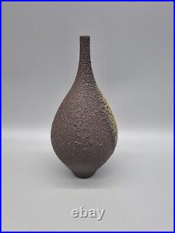 A Small Studio Pottery Vase / Vessel With Lava Glaze By Jon Bull A Small Studio Pottery Vase / Vessel With Lava Glaze By Jon Bull