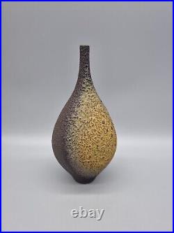 A Small Studio Pottery Vase / Vessel With Lava Glaze By Jon Bull A Small Studio Pottery Vase / Vessel With Lava Glaze By Jon Bull