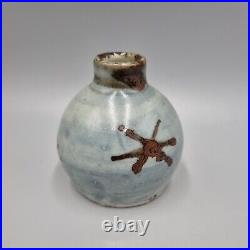 A St Ives Leach Pottery Studio Bud / Posy Vase With Star Decoration